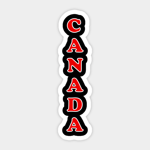 VERTICAL Canada Day Red And white Sticker by SartorisArt1